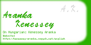 aranka kenessey business card